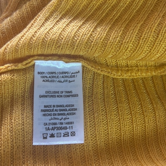Ardene Mustard Yellow Ribbed Dolman Sweater Size L - Picture 11 of 14